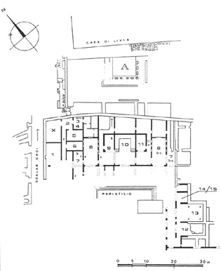 Casa di augusto Pianta della casa